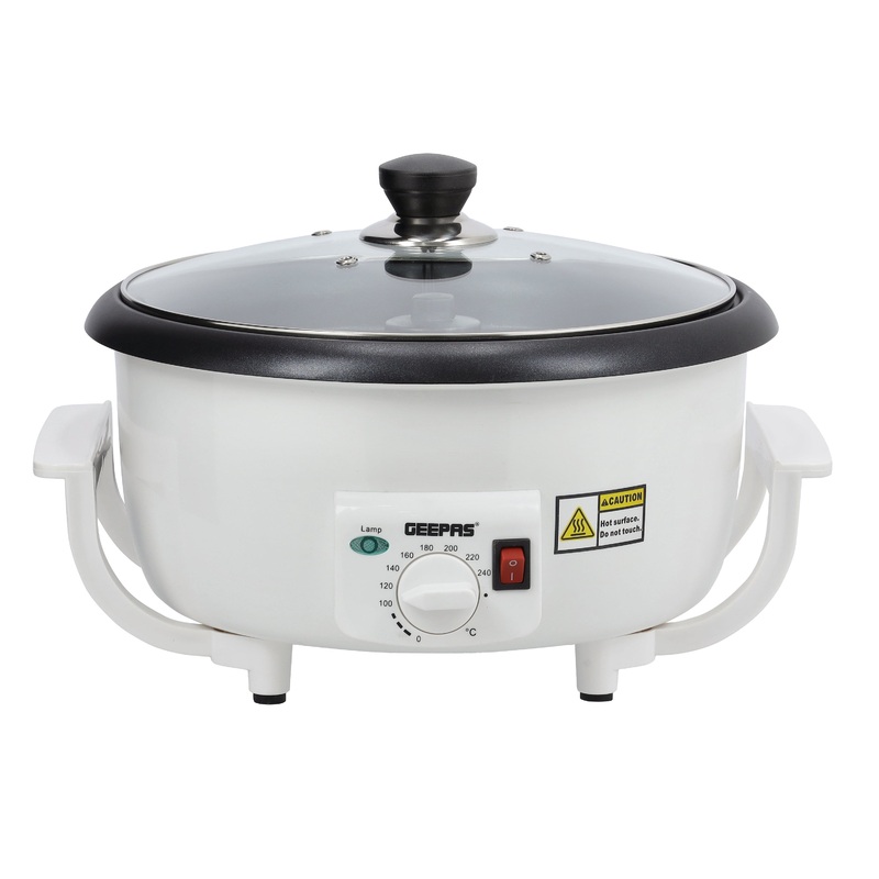 Coffee Roaster, Roasts 750gms Of Coffee at A Time, GCR63038 - Temperature Control - Toughened Glass Lid - 800w Power - Easy Handling Design, Control Switch for Easy Operating, Automatic Coffee Roaster