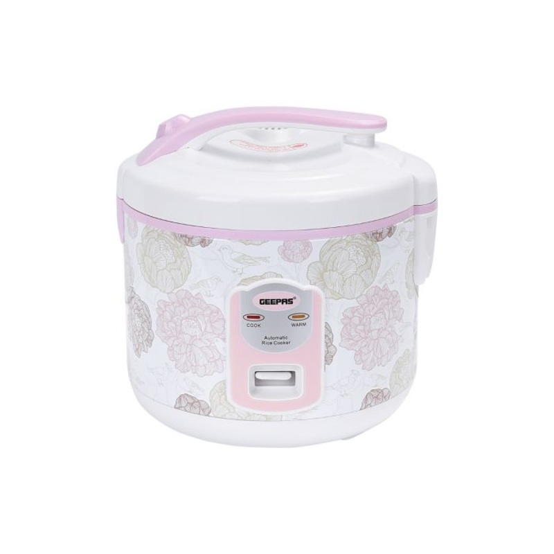 Geepas 1.5 L Electric Rice Cooker 500W - Non-Stick Inner Pot |Cook/Steam/Keep Warm | Make Rice & Steam Healthy Food & Vegetables | 2 Years Warranty