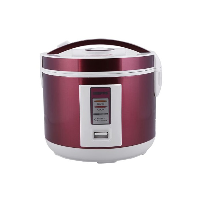 Geepas 1.5L Stainless Steel Ricer Cooker 500W - Non-Stick Inner Pot | Cook/Steam/Keep Warm | Make Rice & Steam Healthy Vegetables | 2 Years Warranty
