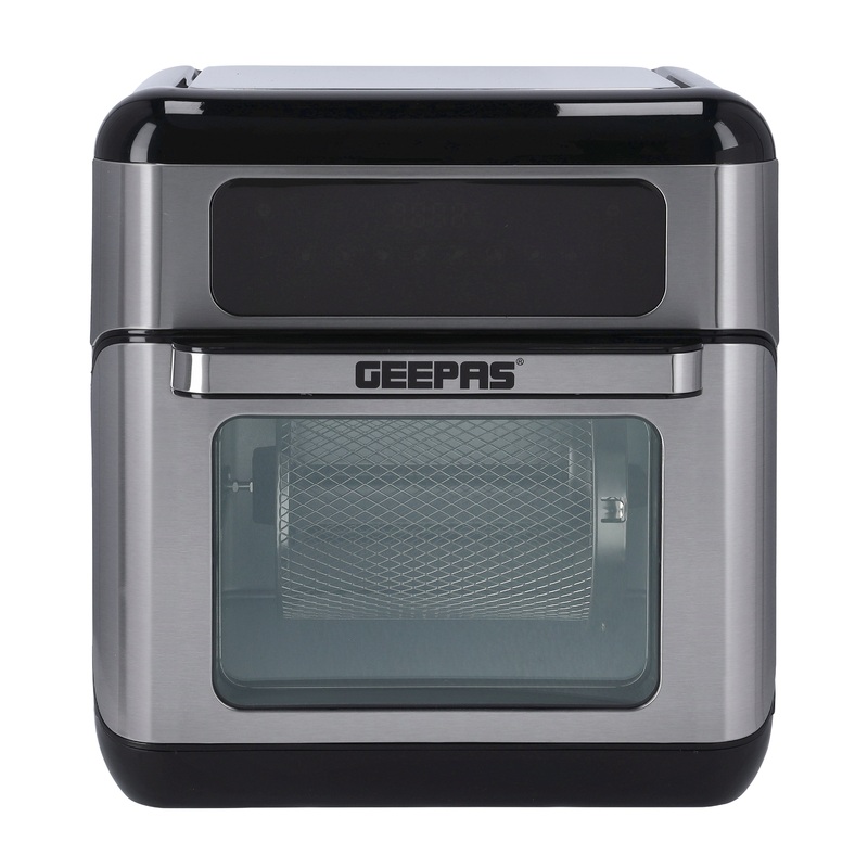 Geepas 1500W Air Fryer Oven Digital 9-in-1 Convection Air Fryer - Toaster Oven Combo Rotisserie & Dehydrator, Oil-Free Countertop Oven with LED Digital Touchscreen, 90 min Timer | 2 Years Warranty