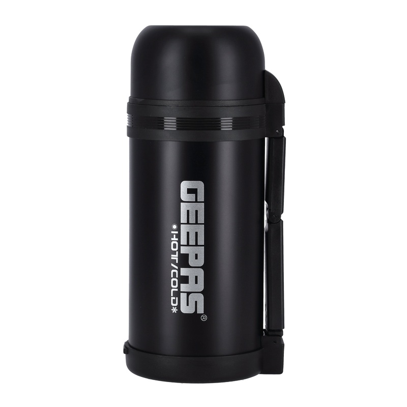 Geepas Vacuum Flask, 1.2L | Stainless Steel Vacuum Bottle Keep Hot & Cold Antibacterial topper & Cup - Perfect for Outdoor Sports, Fitness, Camping, Hiking, Office, School