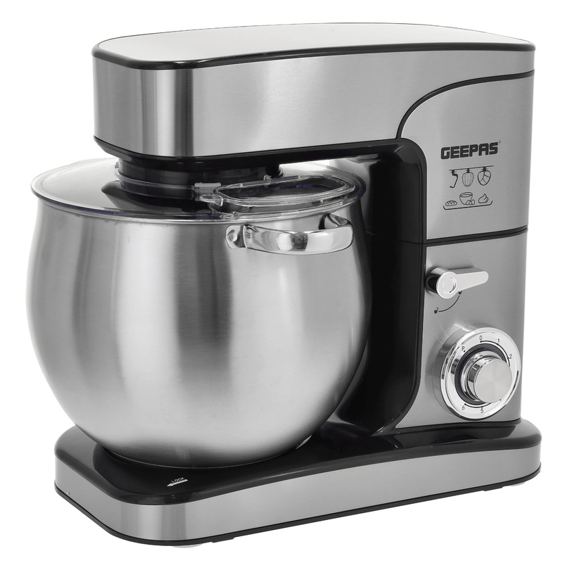 Kitchen Machine, Powerful Copper Motor,2000W, GSM43042 - 12L Capacity Stainless Steel Bowl,6 Level Mixing Speed Control,2 Years Warranty, LED Power Indicator, Bowl with Handles,6 Speed with Pulse