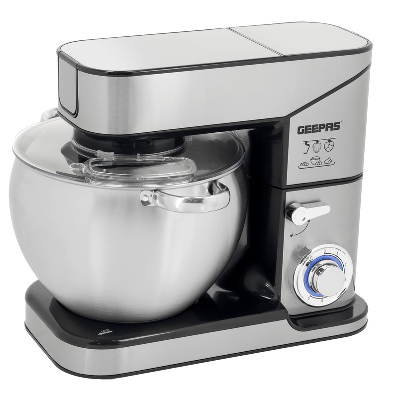 Multi-Function Kitchen Machine, GSM43044 | 10L Stainless Steel Bowl With Lid | 1.5L Glass Blender Jar | Meat Grinder | 6 Speed Control | Kitchen Electric Mixer With Dough Hook, Whisk, Beater