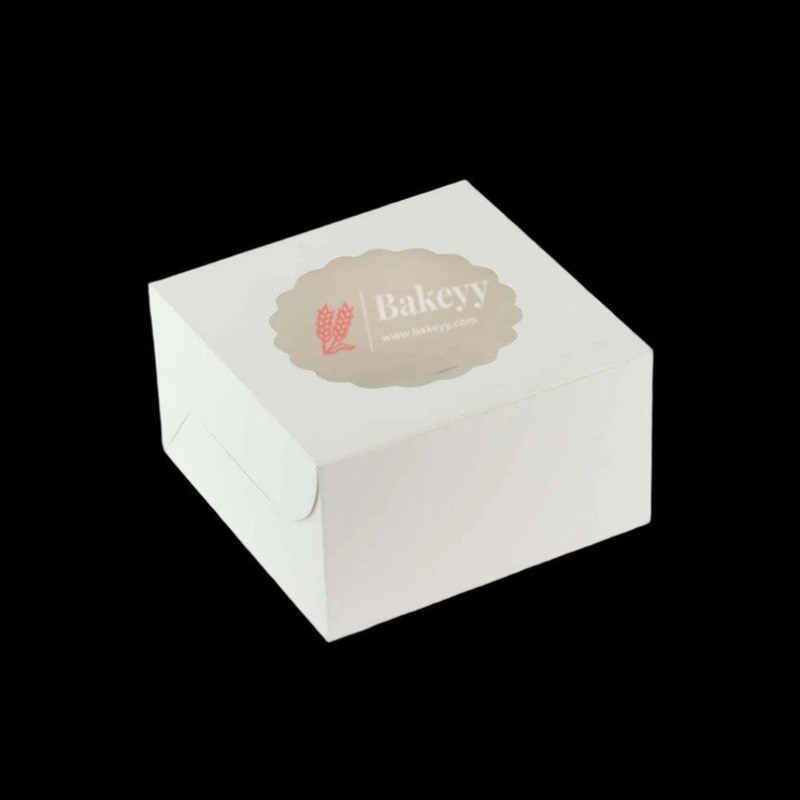 10x10x5 Inch Cake Box With Flower Top Window ITC Quality | Pack Of 25