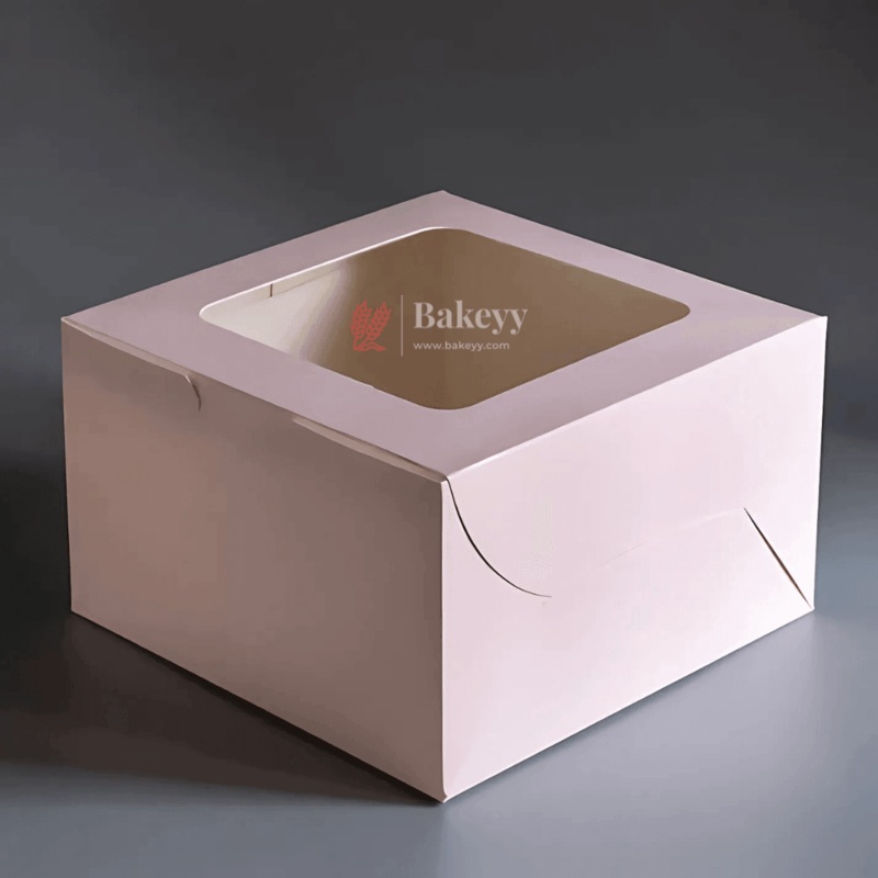 10x10x5 Inch Cake Box With Square Top Window ITC Quality | Pack Of 25