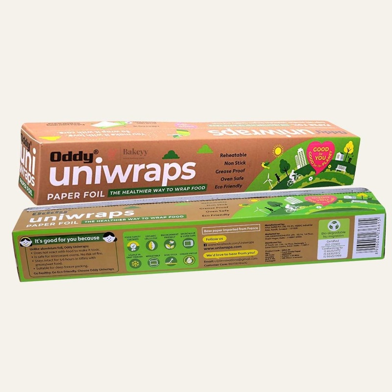 11 inch x 20 Meters Roll | Oddy Uniwraps Food Grade Wrapping Paper | Bio-degradable & ISO Certified Paper | The Healthier Way to Wrap Roti, Parantha, Sandwich, Burger & More!