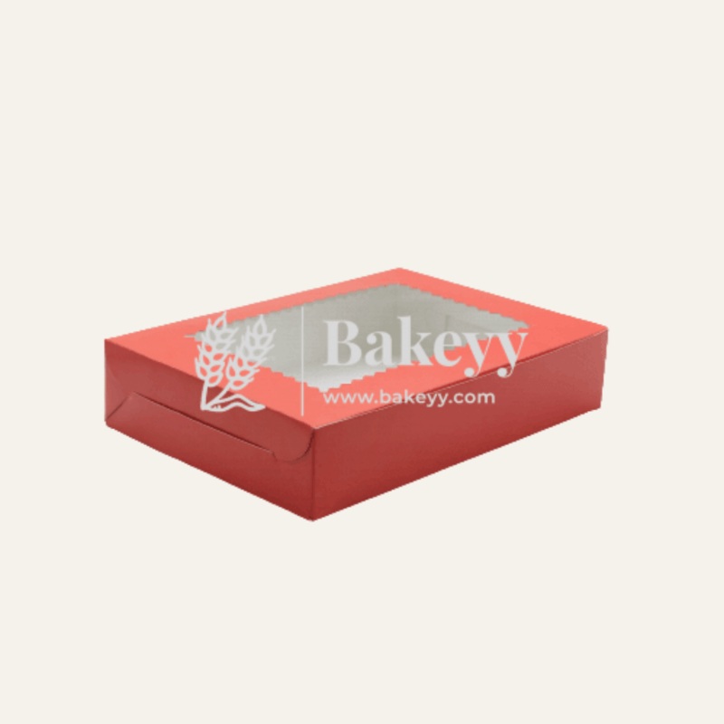 6 Brownie Box | Pack Of 10 | Red Colour