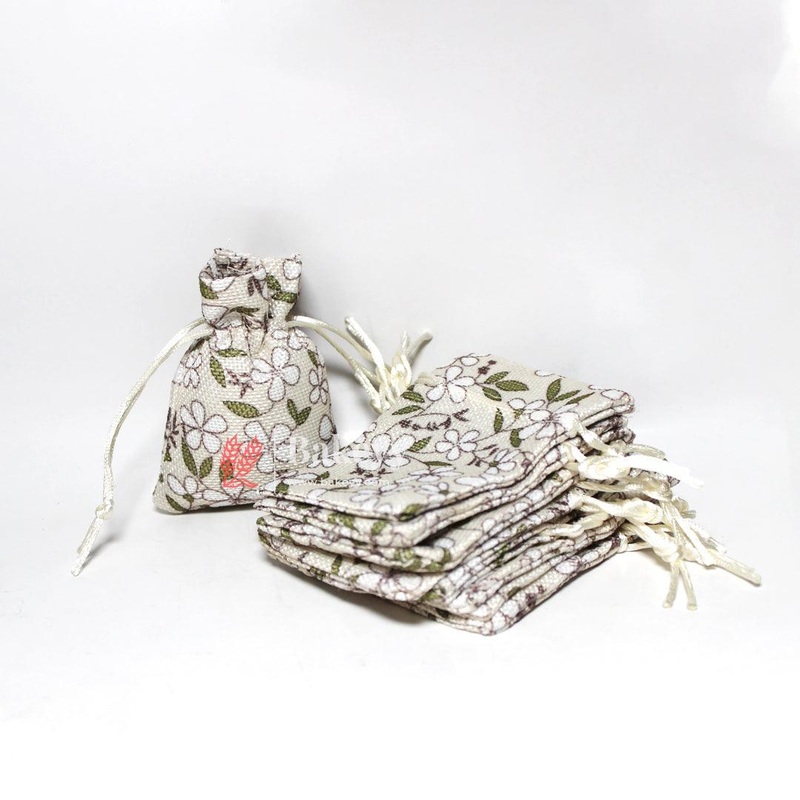 8x10 CM  Printed | Printed Potli Jute Bag | Gift Return Gifts Bags |  Drawstring Bags | Pack Of 10