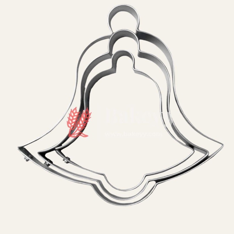 Bell Shape Cookie Cutter | Set Of 3 Stainless Steel Bell  Mould