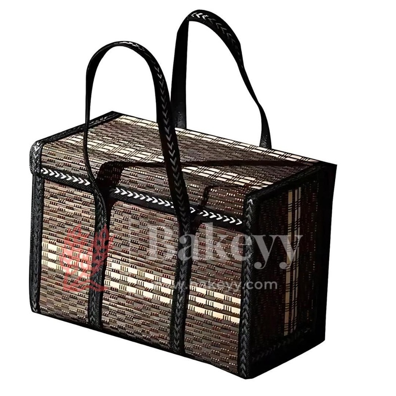 Black Wooden Basket| Handmade Wicker basket| 1 Piece