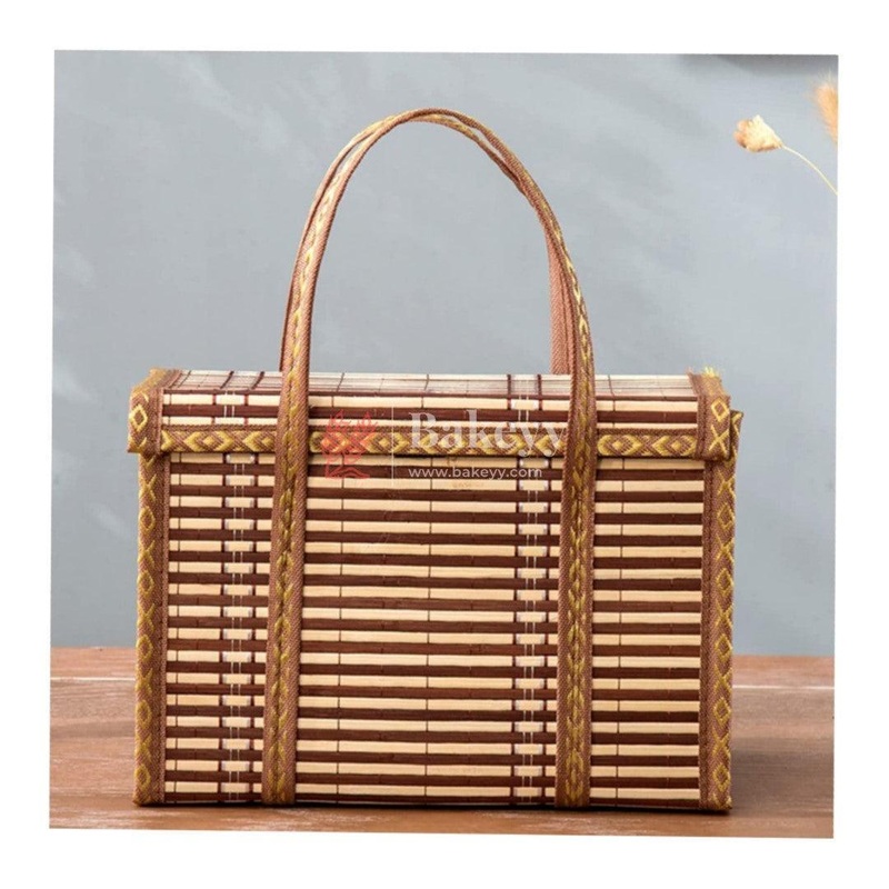 Brown Wooden Basket| Handmade Wicker basket| 1 Piece