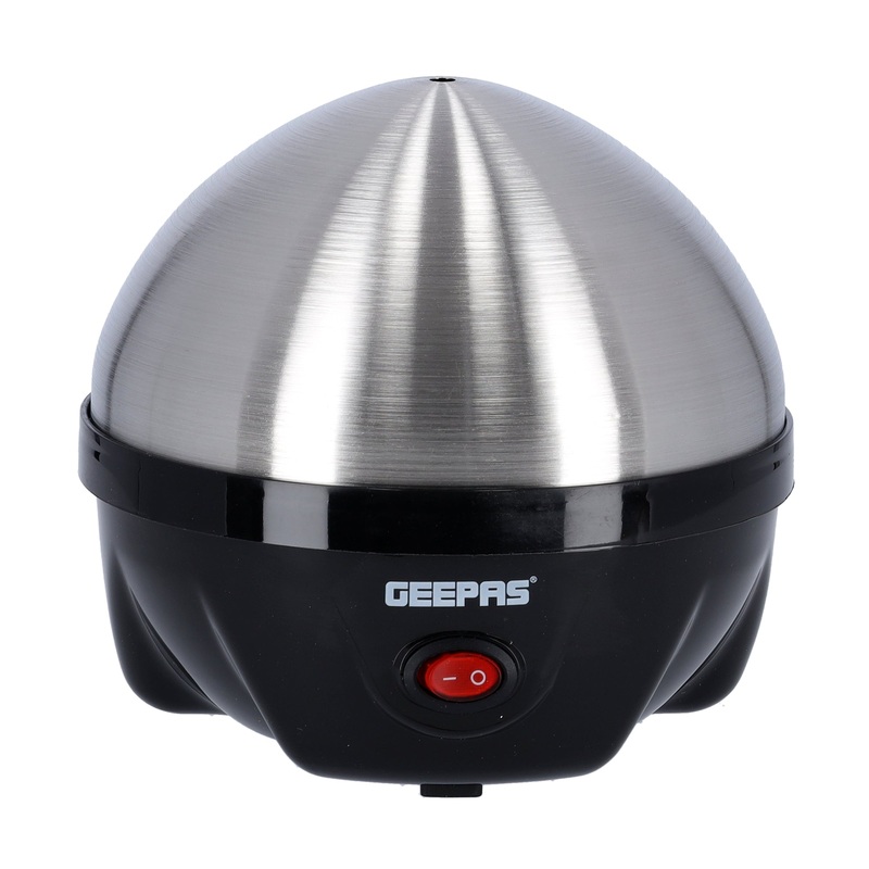 Geepas Egg Boiler, PP & SS Boiler, 7 Eggs at Once, GEB63032UK | Food Grade Stainless Steel Material | Power Lights & Automatic Buzzer | Soft/ Medium/ Hard Degree