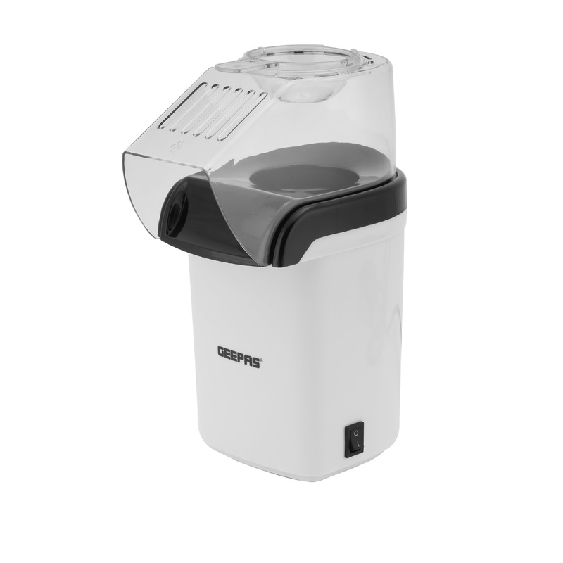 Geepas Popcorn Maker, 1200W Electric Popcorn Maker, GPM840 | On/Off Switch | Oil-Free Popcorn Popper | Makes Hot, Fresh, Healthy and Fat-Free Theatre Style Popcorn Anytime