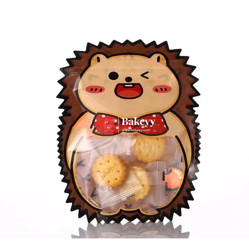 Porcupine Animal Shape Zip Lock Bags | Animal Shape Bags For Kids | Pack of 50