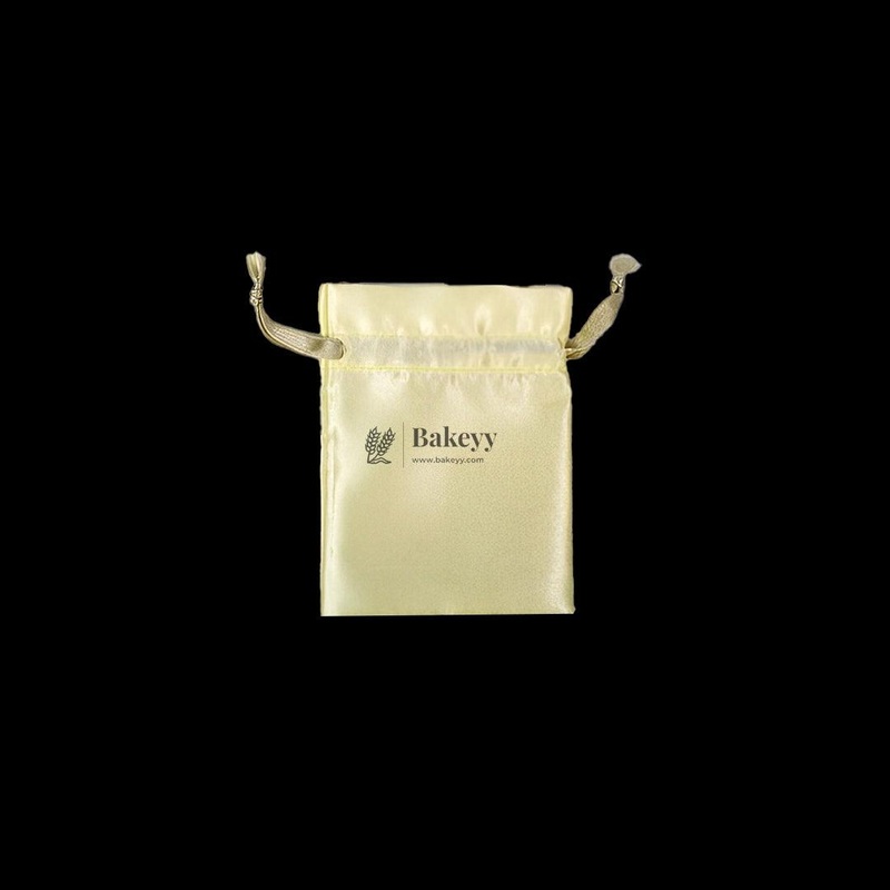 10x14 cm | Satin Potli Bags | Cream  Colour | Elegant Drawstring Pouches | for Gifting and Storage