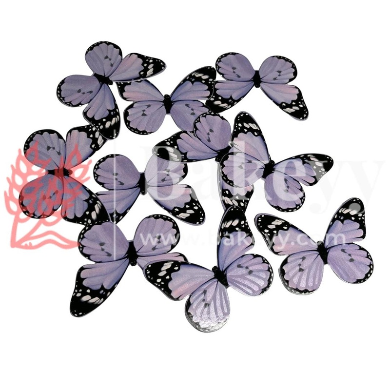 A6 Purple| Decorative Butterfly Cake Toppers | Birthday cake decorations | Party cake decoration | 6cm x 5cm| Pack of 10