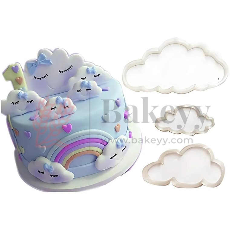 Fluffy Cloud Cookie Cutters| Biscuit and Fondant Cutters| Perfect for Cookie Making, DIY Art Projects|Set Of 5 Pcs