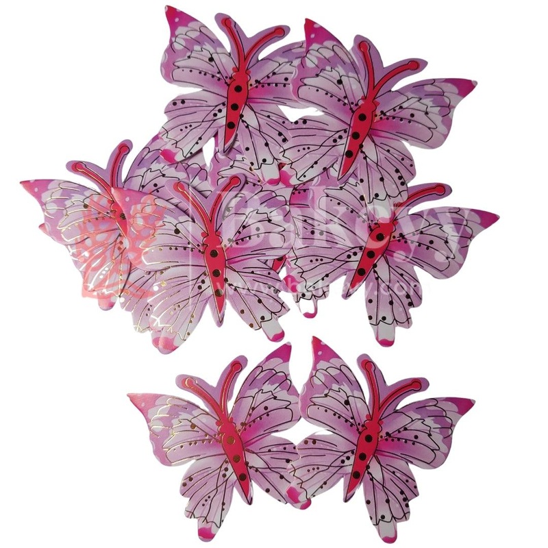 Lavender and Pink | Mystic Butterfly toppers| Pack of 10 toppers| Butterfly with golden lining