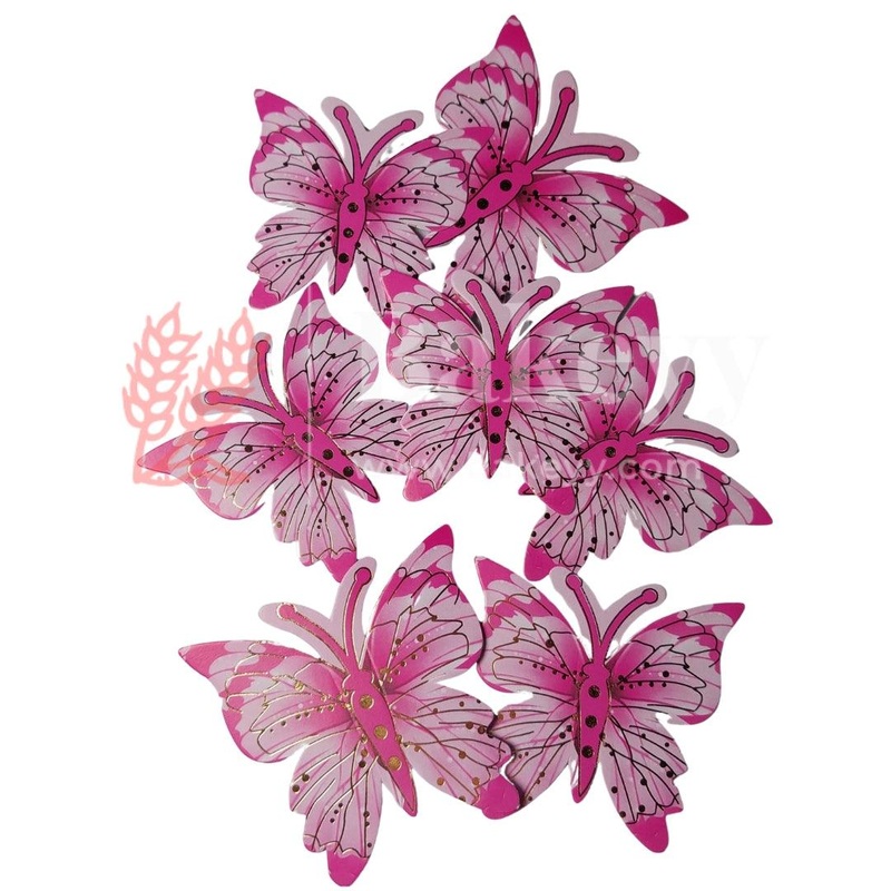 Light Pink| Mystic Butterfly toppers| Pack of 10 toppers| Butterfly with golden lining