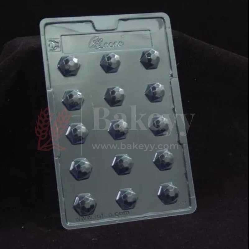 Mould 201-Gem Cut Dome Chocolate Mould Tray | Baking Accessories | Plastic Chocolate Mould | Party Favor Mould | Pack of 1