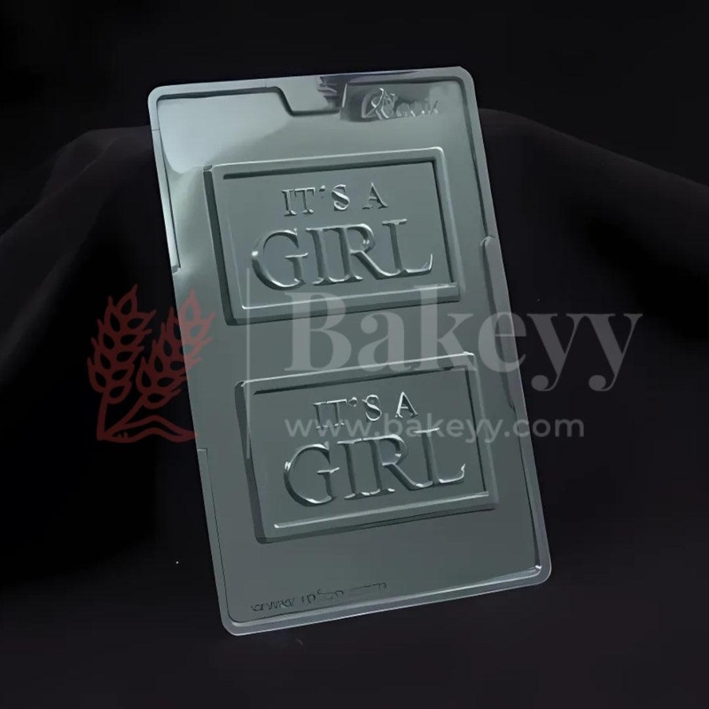 Mould 378-ITS A GIRL Chocolate Mould Tray | Baking Accessories | Plastic Chocolate Mould | Party Favor Mould | Pack of 1