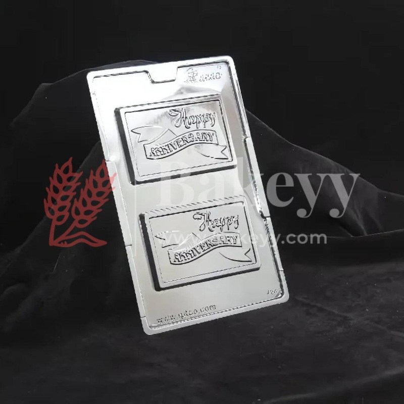 Mould 424  HAPPY ANNIVERSARY BAR Chocolate Mould Tray | Baking Accessories | Plastic Chocolate Mould | Party Favor Mould | Pack of 1