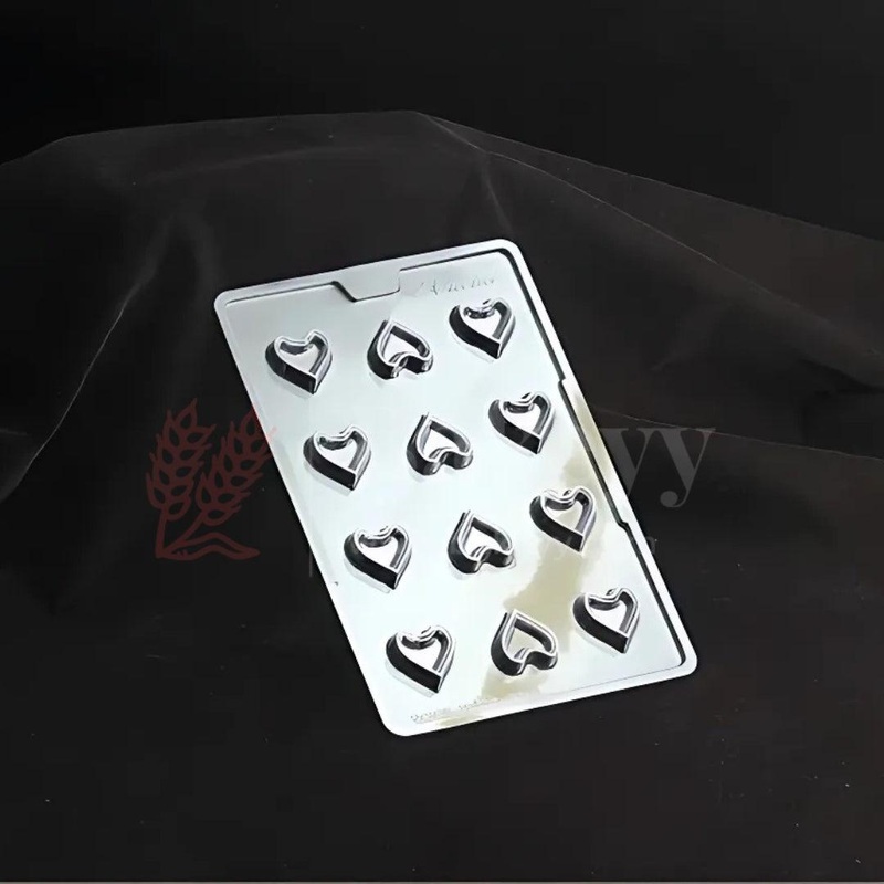 Mould 558-Hollow Love Heart Chocolate Mould Tray | Baking Accessories | Plastic Chocolate Mould | Party Favor Mould | Pack of 1