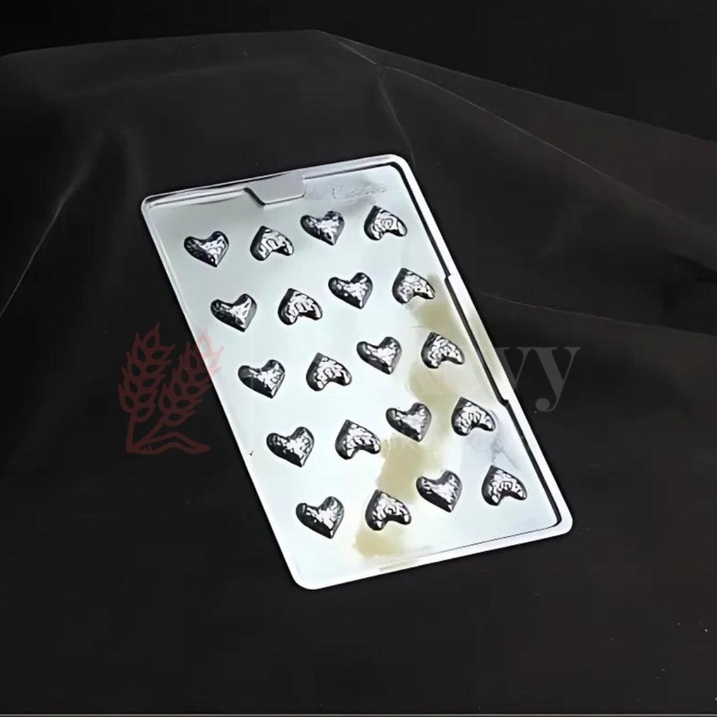Mould 559-Mini Heart Chocolate Mould Tray | Baking Accessories | Plastic Chocolate Mould | Party Favor Mould | Pack of 1