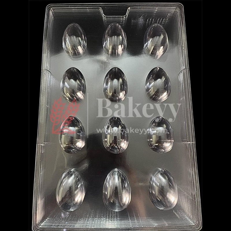 Mould 688- SMOOTH EASTER EGG Chocolate Mould Tray | Baking Accessories | Plastic Chocolate Mould | Party Favor Mould | Pack of 1