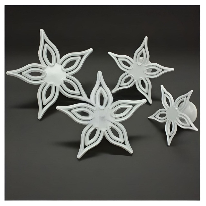 Plunger Cutter Flower | Plastic Cutter | 4 Pcs