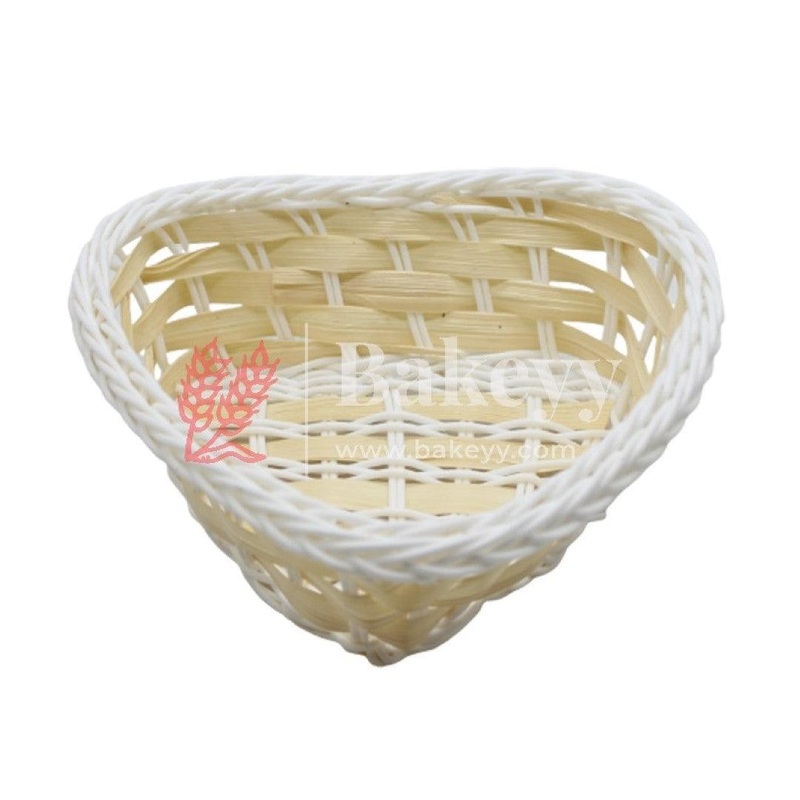 Small Heart shaped Wicker baskets, handmade wicker basket