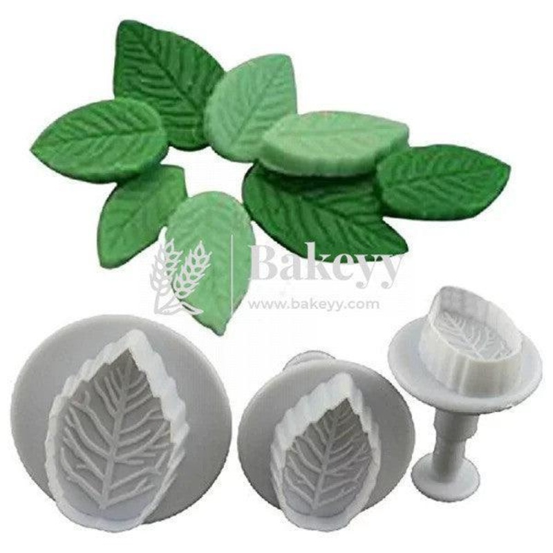 Small Leaf Plunger Cutter| Fondant Cutter| Set of 3 Pcs