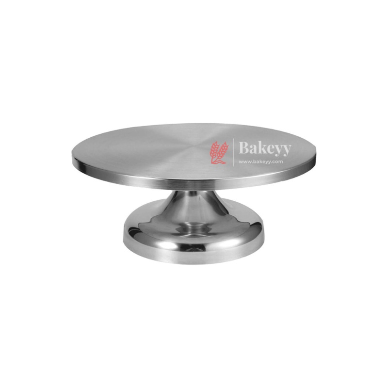 10 Inch Rotating Cake Stand |Stainless Steel | Elegant Round Cake Rotating Stand |1 Piece