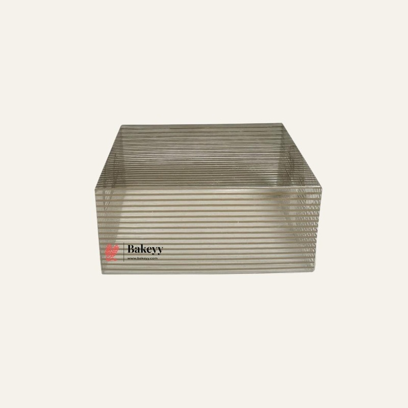 12.5 x 12.5 x 5.5 cm| Brown Lined PVC Gift Box with Lid | Pack of 10