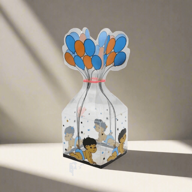 Baby Boy Balloon Bash Gift Boxes | PVC Chocolate Box | Gift Box | Goodie Box | MITA O190A01 | Small | Pack of 10