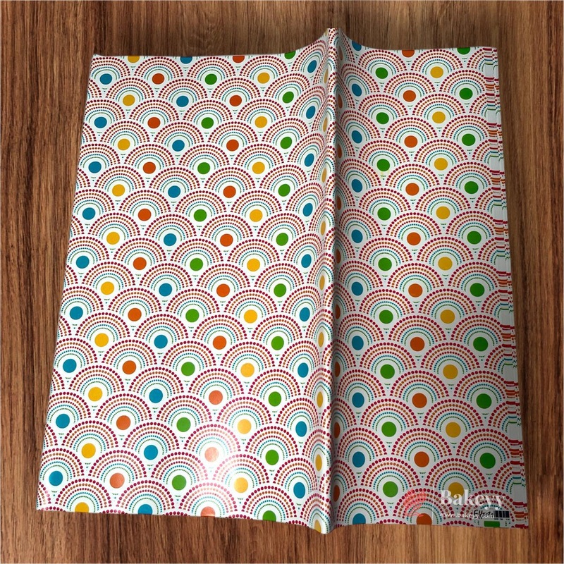 Colourful Polka Dot Fan Design Gift Wrapping Paper| Pack of 25