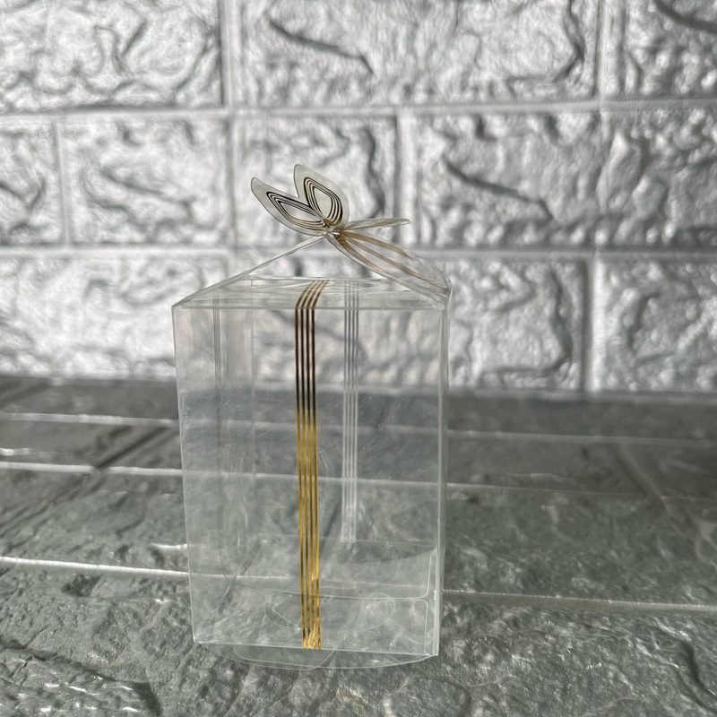 Gold Ribbon Mini Gift Boxes| Pvc Goodie Box | Gift Box | Goodie Box | Small | Pack of 10