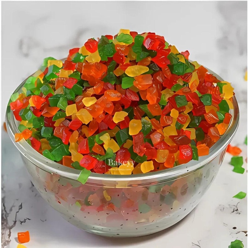 Golden Crown Tutti Fruti | Colorful Candied Fruit Bits for Baking & Desserts| 1 Kg