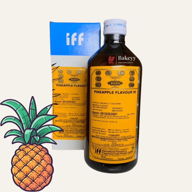 IFF Bush Pineapple Flavour 90 | Essence| Pineapple essence for cakes| 500Ml