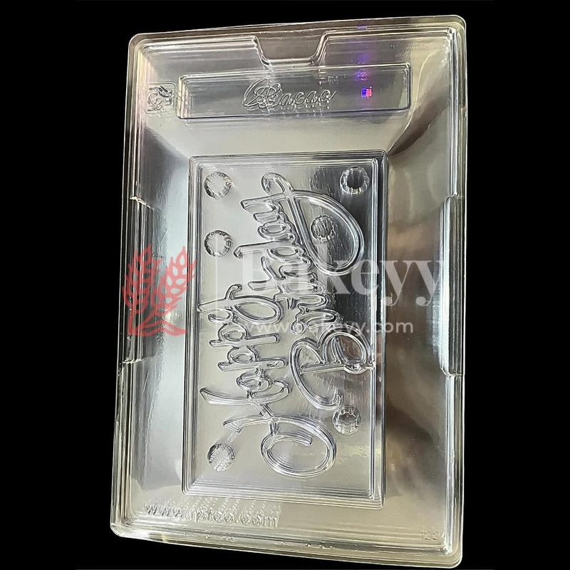 Mould 122  HAPPY BIRTHDAY SLAB Chocolate Mould Tray | Baking Accessories | Plastic Chocolate Mould | Party Favor Mould | Pack of 1