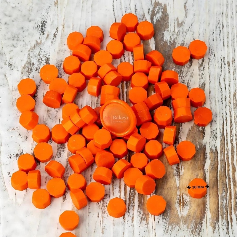 Orange Wax Seal Beads, 100g