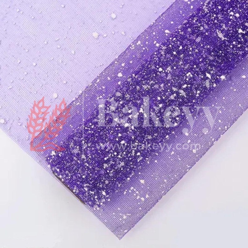 Purple Snow Net Roll for Bouquet Making, Flowers Packing| 4 Meters Roll| Perfect for Chocolate Wrapping, Gift Packing| 1 Piece