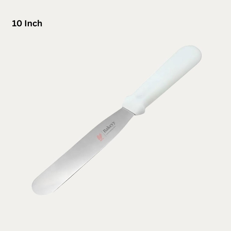 10 Inch| Industrial Quality Stainless Steel White Handle Heavy Flat Pallet Knife | 1 Piece