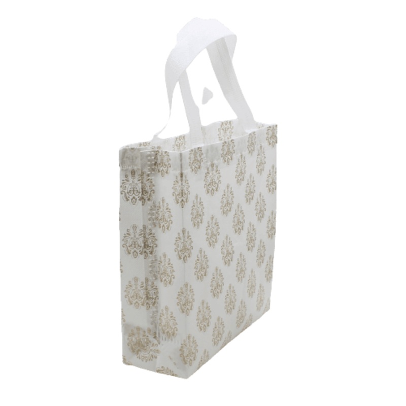 8x10 Inch  Lamanation Bag White Colour and Gold Patten | Pack of 50