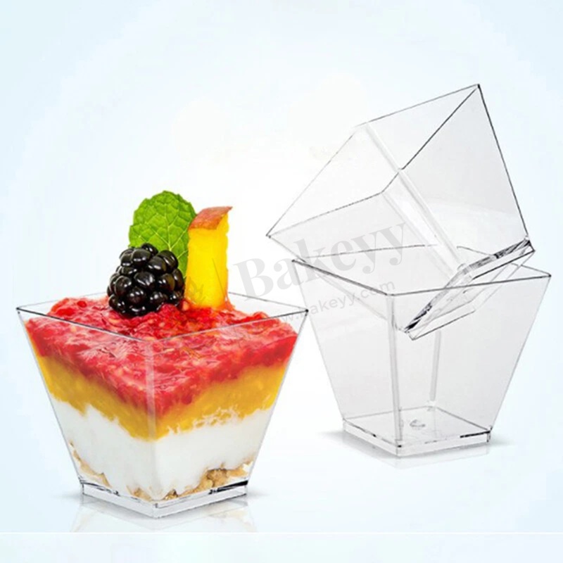 Acrylic Dessert Cup Square | Pack Of 25 | D52