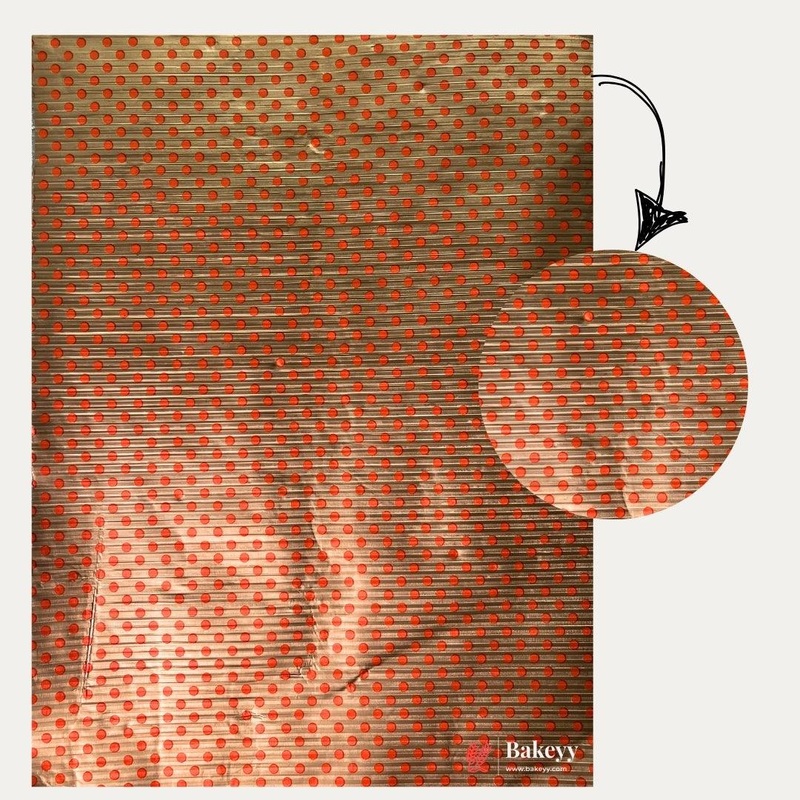 Brown and Red Polka Dot Wrapping Paper | 7x10" Size | Pack of 200