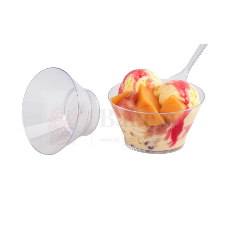 Clear PET Dessert Bowls | Pack Of 40 | Elegant Disposable Cups | D17