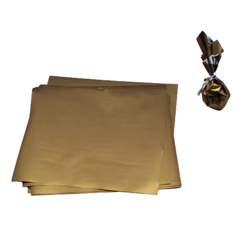Dark Gold Chocolate Wrapper | 12x11.5cm Size | Matte Finish