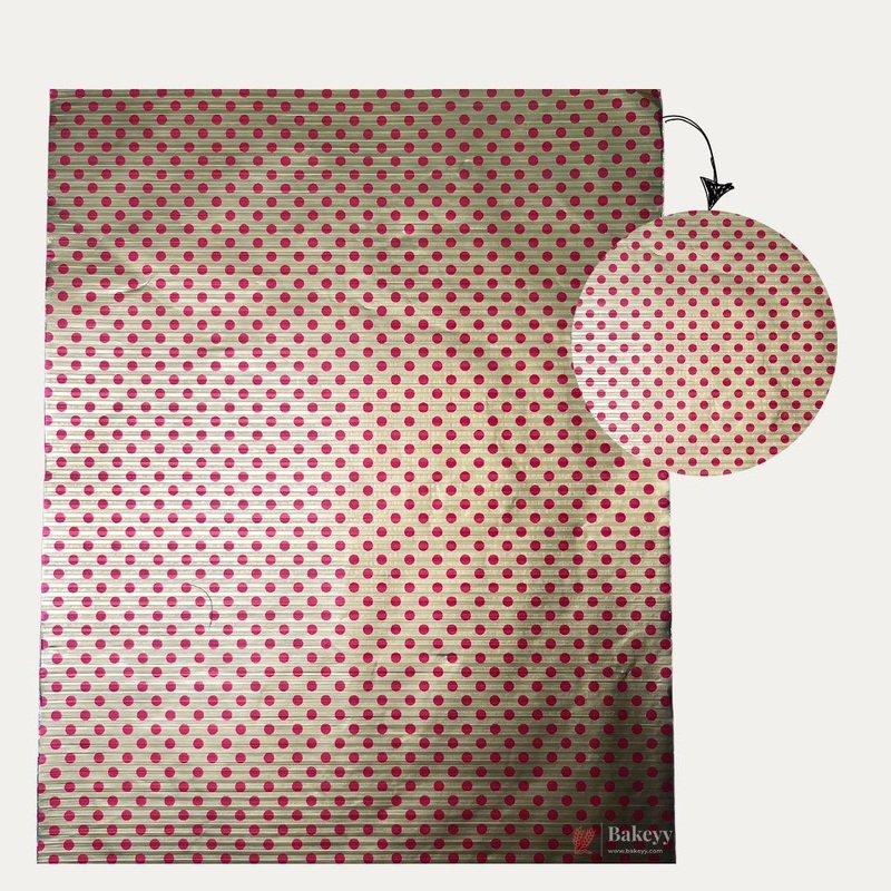Light Brown and Red Polka Dot Wrapping Paper - | 7x10" Size | Pack of 200