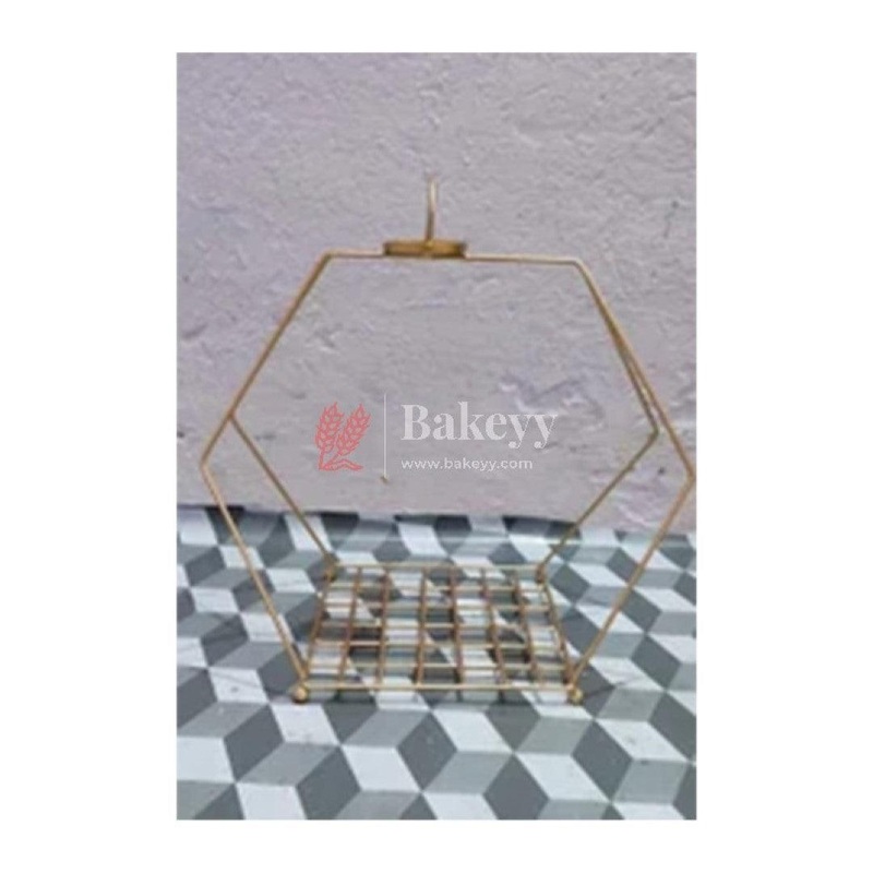 Metal 1 layer basket Gold Powder | Home Decor | Return Gift | Gifting | Packing Tray